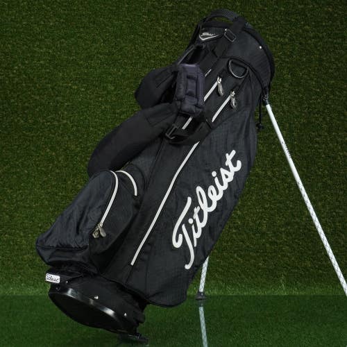 TITLEIST STAND BAG 6-WAY GOLF BAG, BLACK / WHITE