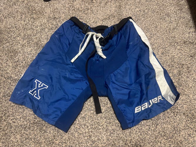 Blue Medium Bauer Team Pant Shell Pro Stock Northern Alberta Xtreme AJHL Junior A (Used)