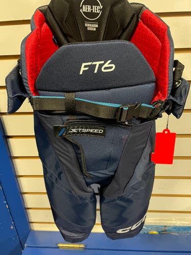 New CCM Jetspeed FT6 Hockey Pants Jr Small Navy Blue