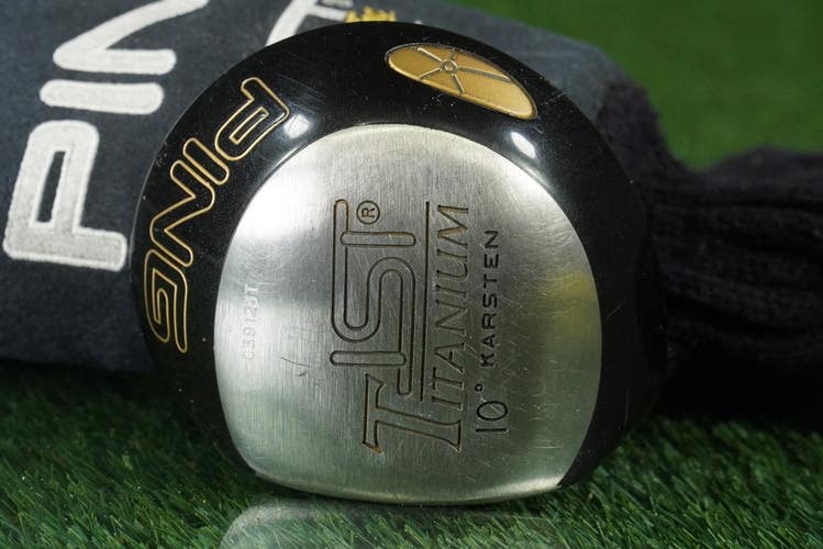 PING ISI TITANIUM KARSTEN 10 DRIVER ALDILA 350 EXTRA STIFF LH LEFT + HEADCOVER