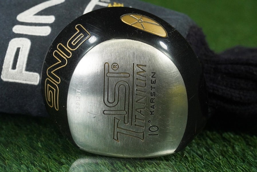 PING ISI TITANIUM KARSTEN 10 DRIVER ALDILA 350 EXTRA STIFF LH LEFT + HEADCOVER