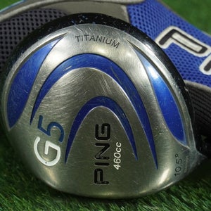 PING G5 10.5° DRIVER 460CC TITANIUM ALDILA NV 65-R 350 REGULAR RH WITH HEADCOVER