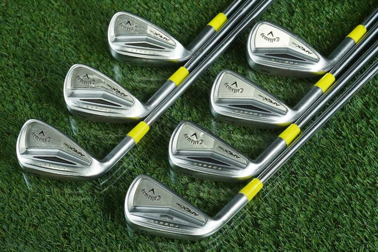 CALLAWAY APEX PRO IRONS SET FORGED 5-PW, AW PROJECT X 6.5 EXTRA STIFF LEFT LH