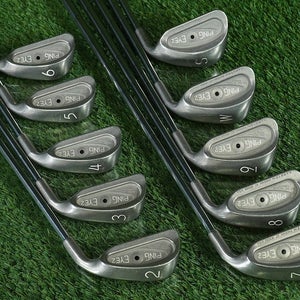 PING EYE 2 IRONS SET 2-PW + SW KARSTEN ZZ LITE STIFF FLEX STEEL BLACK DOT RH