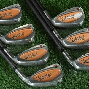 TAYLORMADE BURNER OVERSIZE IRONS SET 4-PW S-90 PLUS STIFF BUBBLE GRAPHITE RH