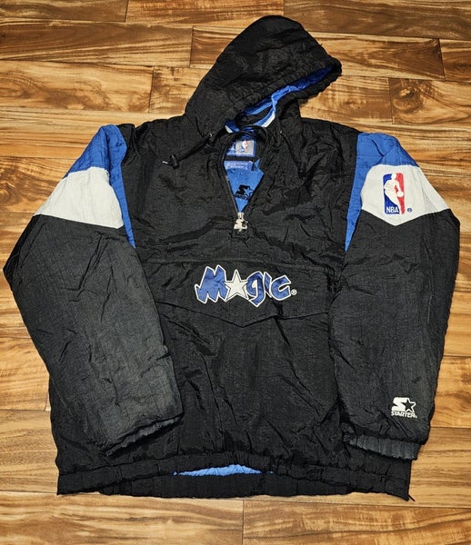 Vintage Orlando Magic 1990s Starter Pullover NBA Front Pocket Jacket Size Large