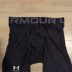 Black Large Men's Under Armour Heat Gear Compression Shorts (Used)