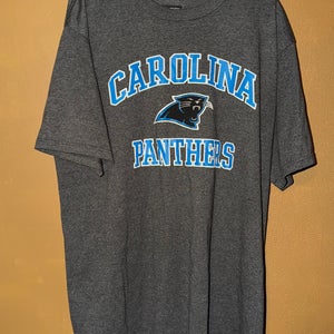 NFL Team Apparel Carolina Panthers Football Graphic T Shirt Mens Size Large Used