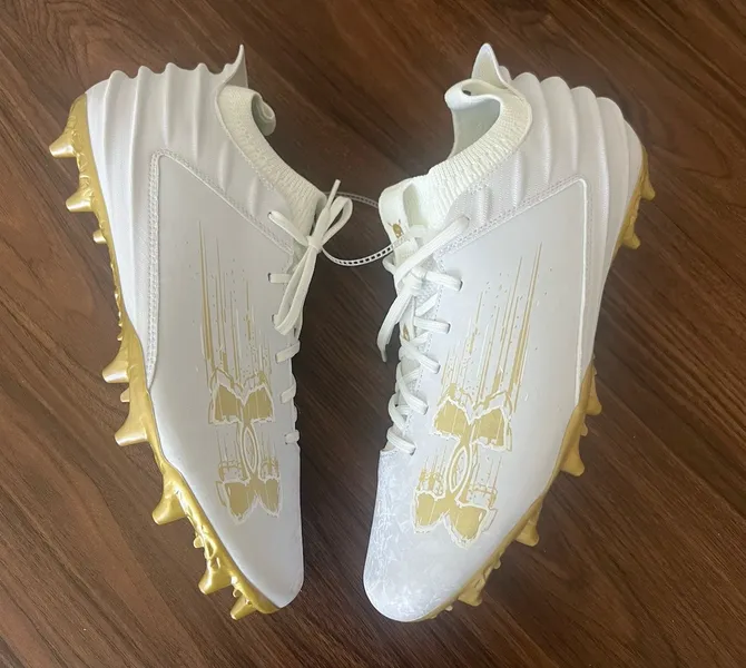 Under Armour Mens Blur Smoke Suede 2.0 MC Football Cleats 3027978-100 Sz 16 New