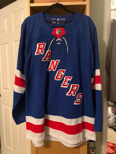 New York Rangers Home Blue Size 52 Men's Adidas Jersey Blank (Used)