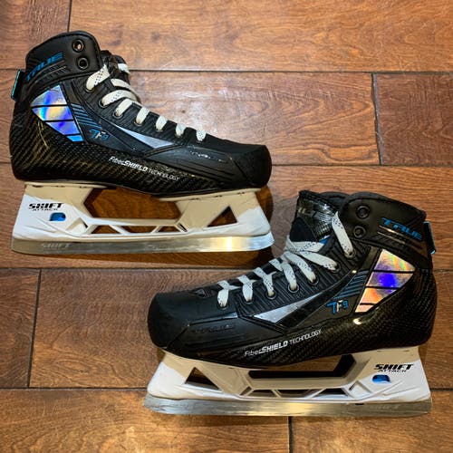 True TF9 Goalie Skates Size 7.5R Used *Read Full Description*