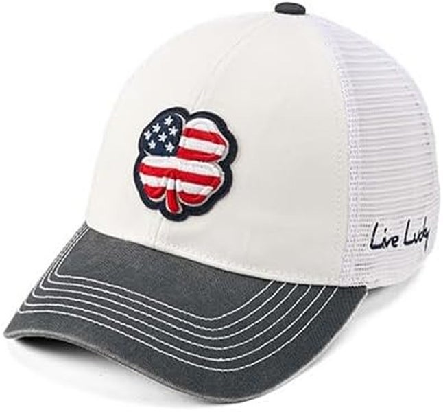 NEW Black Clover Two Tone Vintage #3 White Golf Snapback Hat/Cap