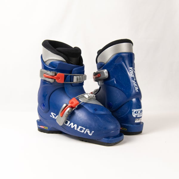 Salomon Performa T2 Ski Boots Mondo 20/20.5 Kid's 13/13.5 All Mountain 247mm (Used)