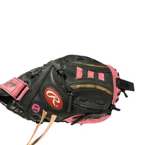 Used Rawlings PNK/BLK BB/SB Glove RH Throw Black 9 1/2" 11834-S000041018