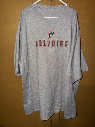Reebok NFL Miami Dolphins Football Graphic T Shirt Mens Size 4-5XL Used Pre Owned