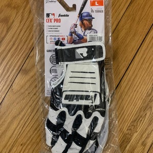 New Franklin CFX PRO White/Black Batting Gloves Adult Large