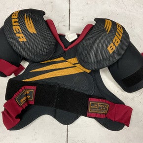 Used Bauer SPX70 Senior Shoulder Pads Black And Gold LG 11855-S000194748