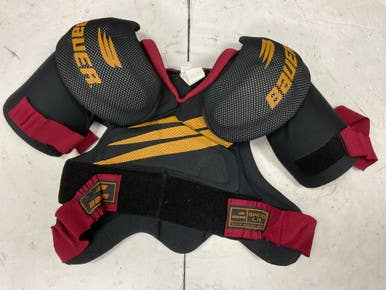 Used Bauer SPX70 Senior Shoulder Pads Black And Gold LG 11855-S000194748