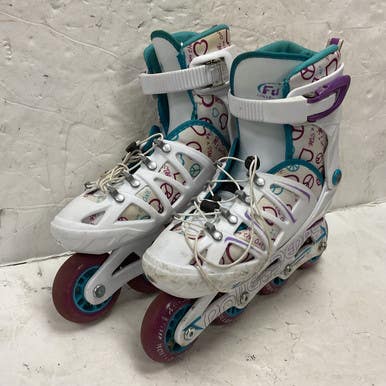 Used RollerDerby STINGER 5.2 2-5 Junior Rec Fitness Skates White Adjustable 11855-S000194789