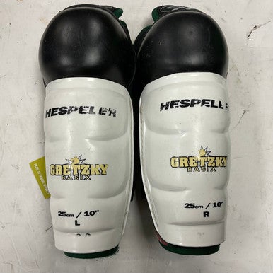 Used Hespeler GRETZKY BASIX Junior Shin Guards White 10" 11855-S000194774
