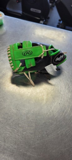 Used Rawlings 9 INCH LEFT HAND THROW BB/SB Glove LH Throw Green 9" 11497-S000153781