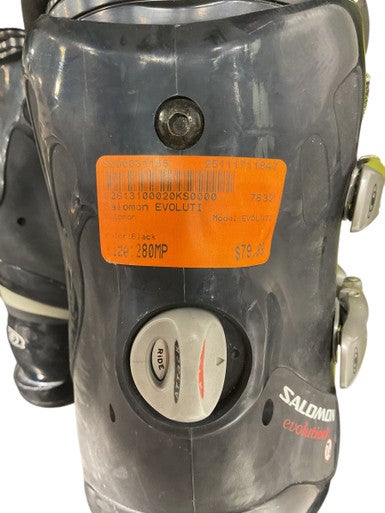 Used Salomon EVOLUTI Mens DH Ski Boot Black 280 MP - M10 - W11 11847-S000031155