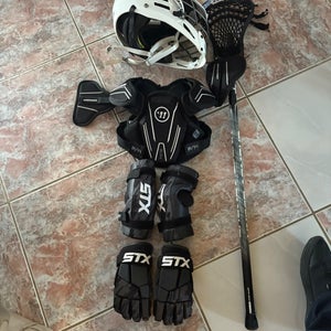 Youth STX Starter Kit (Used) lacrosse equipment full set up . Meets nocsae youth small