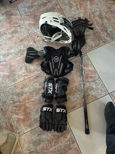 Youth STX Starter Kit (Used) lacrosse equipment full set up . Meets nocsae youth small