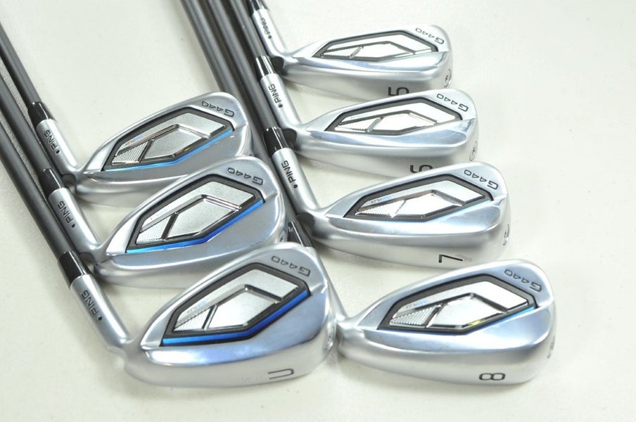 Ping G440 5-W,UW Iron Set Senior Flex Black Dot Right Alta CB Graphite # 206223