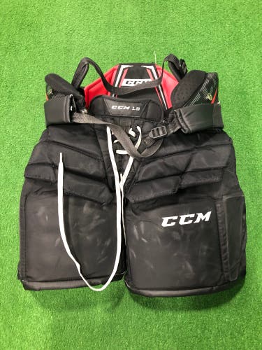 Black Intermediate Medium CCM Axis 1.9 Hockey Goalie Pants (Used)
