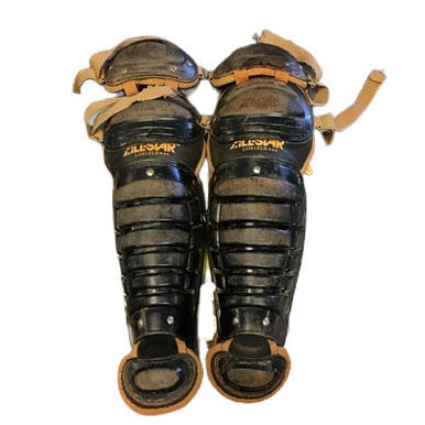 Used All-Star LG912LS Catchers Leg Guards Black Junior 11730-S000068226