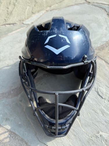 2023 EvoShield Pro-SRZ™ Solid Catcher's Helmet - Navy Size S/M (6 1/2" - 7 1/4")