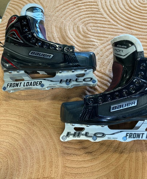Intermediate Bauer Vapor X700 Hockey Inline Goalie Skates Regular Width 6.5 (Used)
