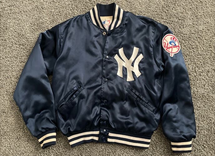 VTG 80s MLB New York Yankees Felco Satin Jacket Size S Made In USA
