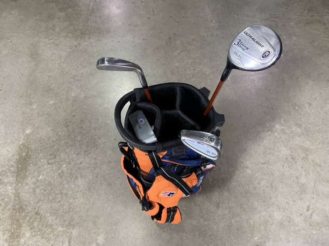 U.S. Kids UL-24 Orange Club Set 3W 6i PW Putter Kid Power 51-35 Junior LH +Bag