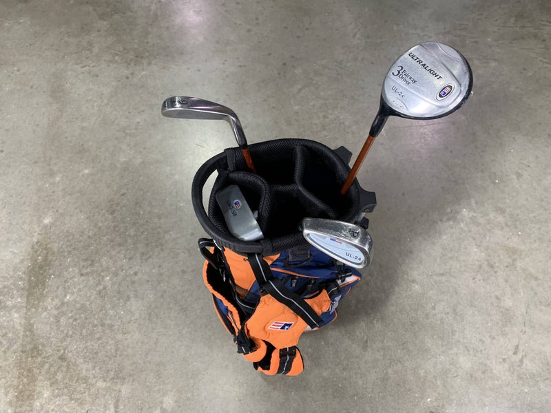 U.S. Kids UL-24 Orange Club Set 3W 6i PW Putter Kid Power 51-35 Junior LH +Bag