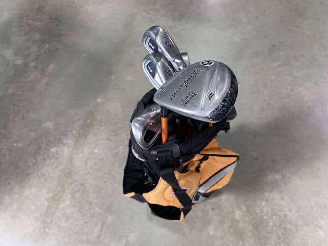 U.S. Kids WT-20 Orange 51-35 Club Set 3W 6 & 8 PW Putter 51" Junior RH +Bag