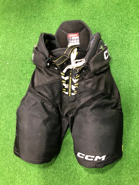 Black Junior Medium CCM Tacks AS-V Pro Hockey Pants (Used)