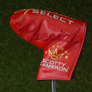 TITLEIST SCOTTY CAMERON BLADE PUTTER SPECIAL SELECT HEADCOVER RED / YELLOW