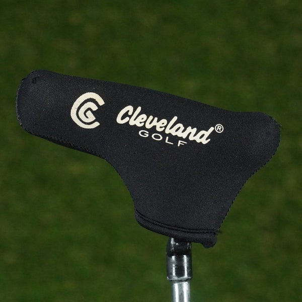 CLEVELAND NEOPRENE BLADE PUTTER HEADCOVER SLIP ON BLACK / WHITE ~VINTAGE!