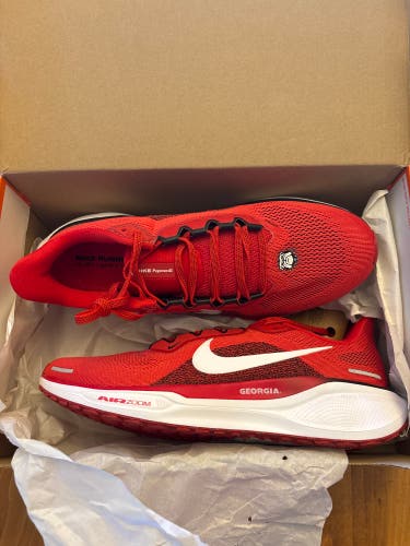 Red Men's Size M 11.0 (W 12.0) Adult Nike Zoom Pegasus 38 "Georgia" Shoes (New)