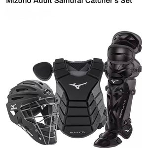 Mizuno Men's Samurai Catcher's Set Black/Grey 16"