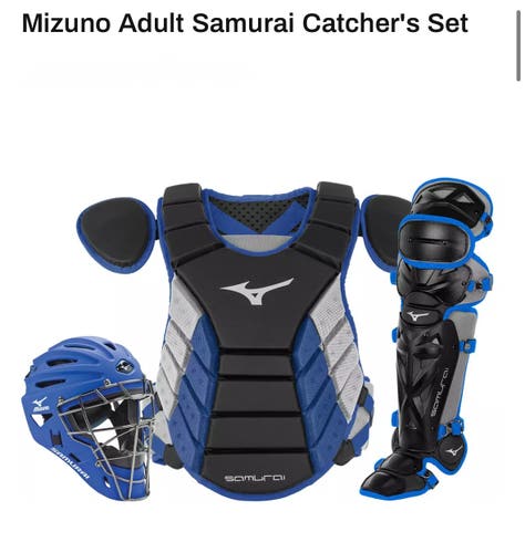 Mizuno Samurai Catcher's Set Black/Royal 16"