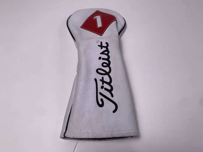 Titleist White Red Leather Driver Headcover HC