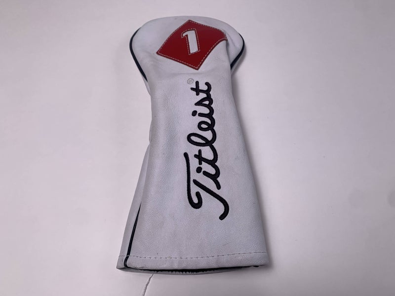Titleist White Red Leather Driver Headcover HC