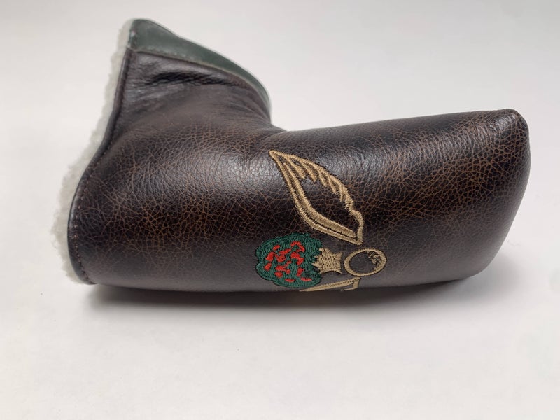 Links & Kings Brown Leather Blade Putter Logo Headcover