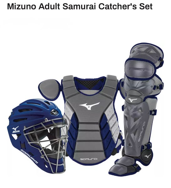 Mizuno Samurai Catcher's Set Grey/Navy 15"
