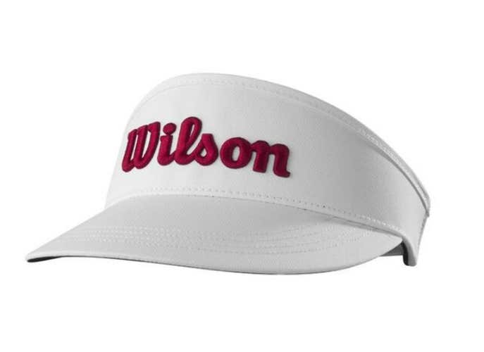 Wilson Staff Tour Visor (White/Red, Adjustable) Golf Hat 2025 NEW