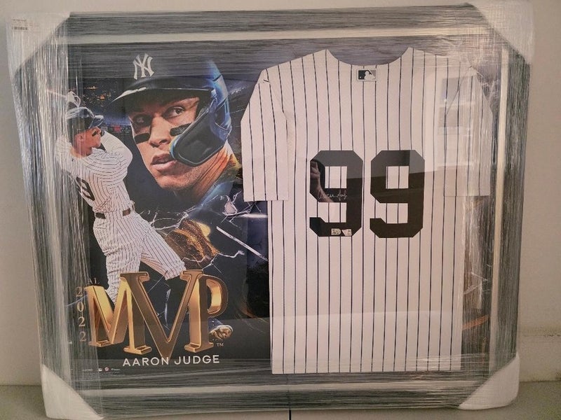 Yankees AARON JUDGE MVP Collage Framed Signed Auto Jersey 36x44 Fanatics COA