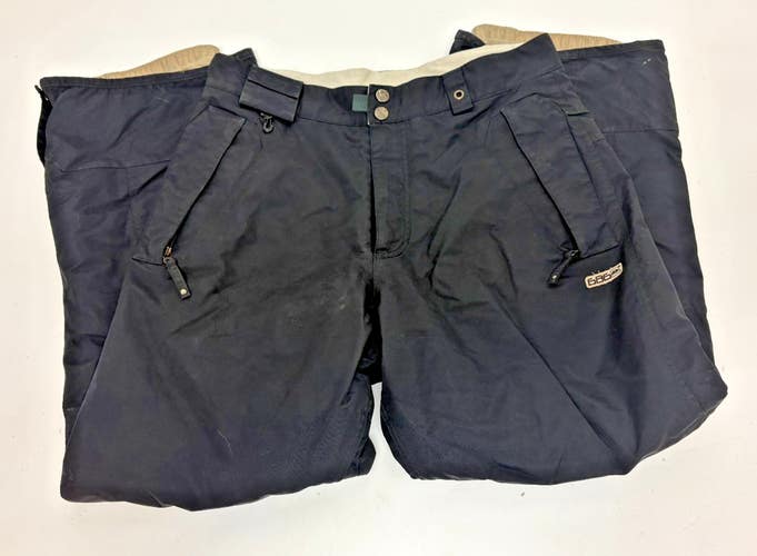 686 Black Microfiber Lined Waterproof Breathable Shell Snowboard Pants Men's Med